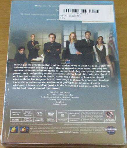 Shark Season 1 DVD James Woods [BBOX 12] Region 1