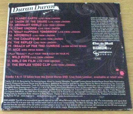 DURAN DURAN 10 Track Collector`s Edition CD The Mail [card sleeve box]