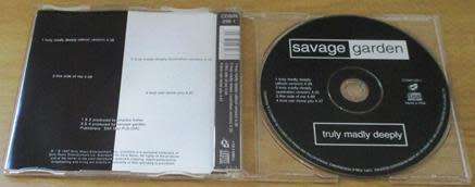 SAVAGE GARDEN Truly Madly Deeply CD Single