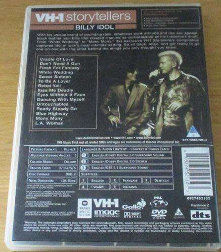 BILLY IDOL VH-1 Storytellers DVD