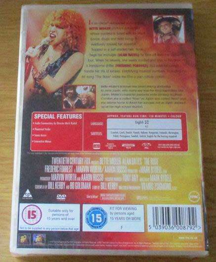 THE ROSE DVD Bette Midler DVD [red shelf]