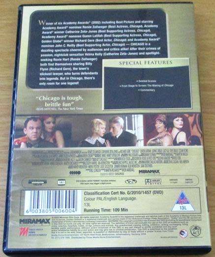 CHICAGO DVD Richard Gere Catherine Zeta Jones [DVD BBOX 1]