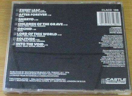 BLACK SABBATH Master of Reality CD