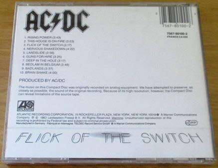 AC/DC Flick of the Switch CD