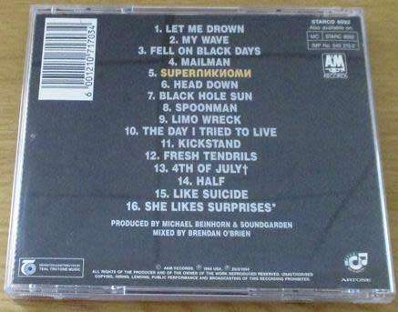 SOUNDGARDEN Superunknown CD