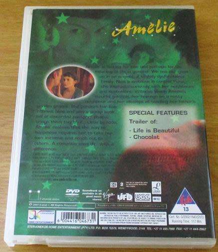 CULT FILM: AMELIE DVD  [BBOX 12]
