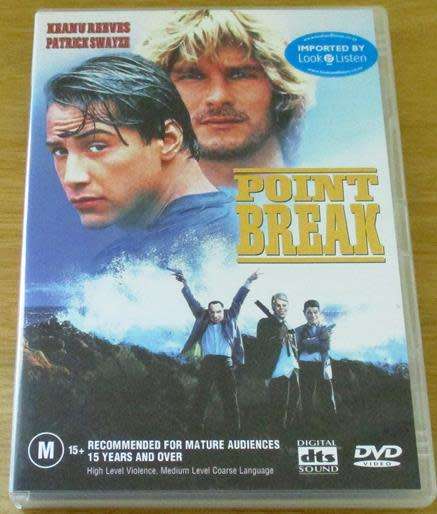 CULT FILM: POINT BREAK DVD Patrick Swayze Keanu Reeves [BBOX 10]