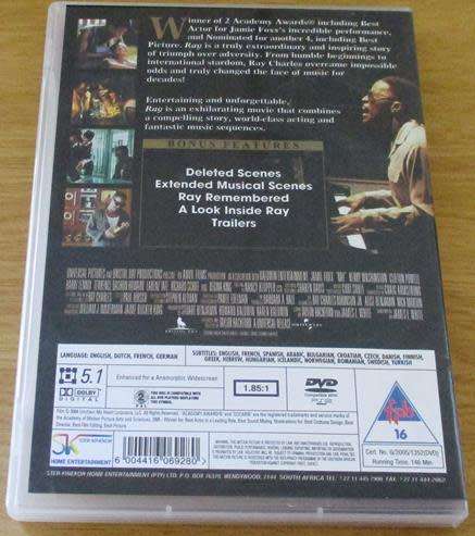 CULT FILM: RAY DVD Jamie Foxx[BBOX 10]