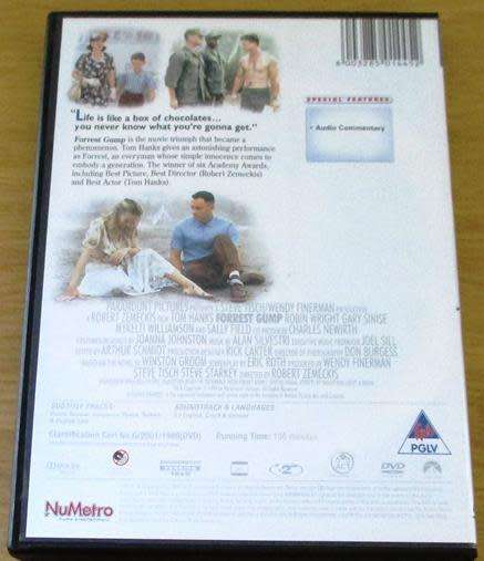 CULT FILM: FORREST GUMP DVD Tom Hanks [BBOX 10]