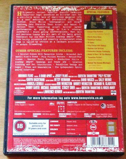 CULT FILM: PULP FICTION 2 DISC Collectors edition DVD [BBOX 10]