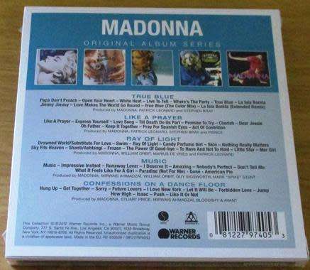 MADONNA Original Album Series 5xCD BOX SET