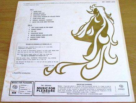 THE BEST OF SPRINGBOK HIT PARADE 1971-72 LP VINYL record [H]