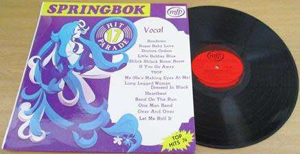 SPRINGBOK HIT PARADE 17 LP VINYL record [H]
