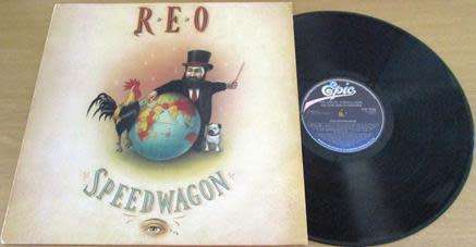 REO SPEEDWAGON The Earth, A Small Man his Dog and a Chicken 1990 LP VINYL record [H]