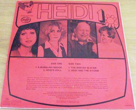 HEIDI The English Version of Heidi LP VINYL record [H]