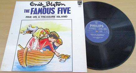 Enid Blyton THE FAMOUS FIVE Five on a Treasure Island LP VINYL record [H]
