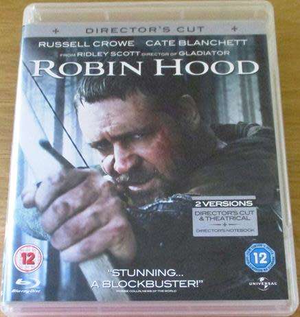 ROBIN HOOD Director`s Cut Russell Crowe Cate Blanchett BLU RAY