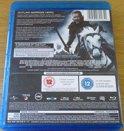 ROBIN HOOD Director`s Cut Russell Crowe Cate Blanchett BLU RAY