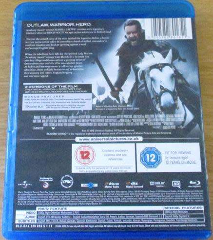 ROBIN HOOD Director`s Cut Russell Crowe Cate Blanchett BLU RAY