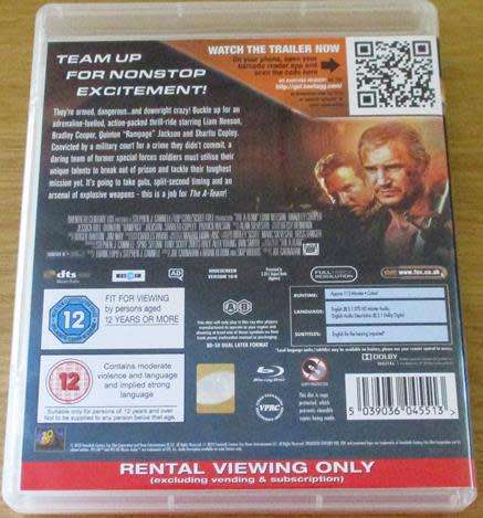 THE A-TEAM Liam Neeson Bradley Cooper BLU RAY