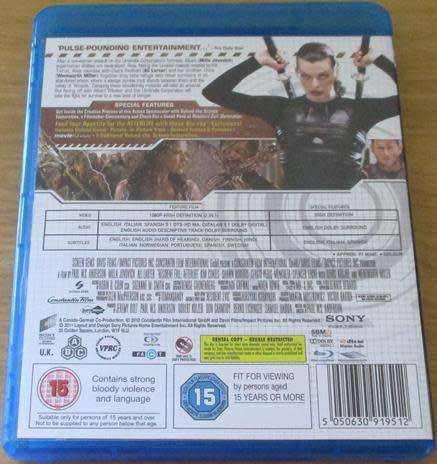 RESIDENT EVIL: AFTERLIFE Milla Jovovich BLU RAY