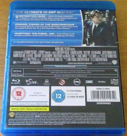 INCEPTION Leonardo Di Caprio Tom Hardy Michael Caine BLU RAY