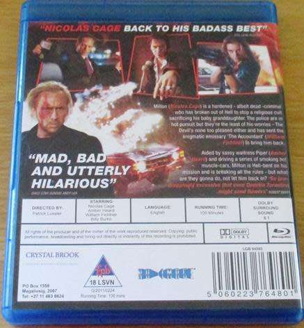 DRIVE CRAZY Nicholas Cage BLU RAY
