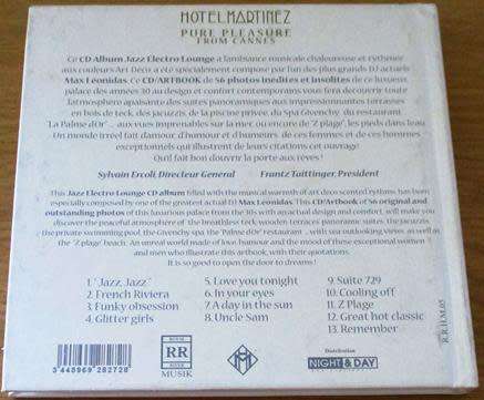 HOTEL MARTINEZ Pure Pleasure from Cannes CD  [Shelf H]