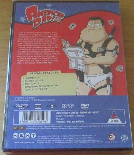 AMERICAN DAD! Season 1 DVD [Shelf H] REGION 2