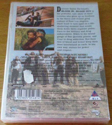 BLOOD IN BLOOD OUT DVD [Shelf H] REGION 2