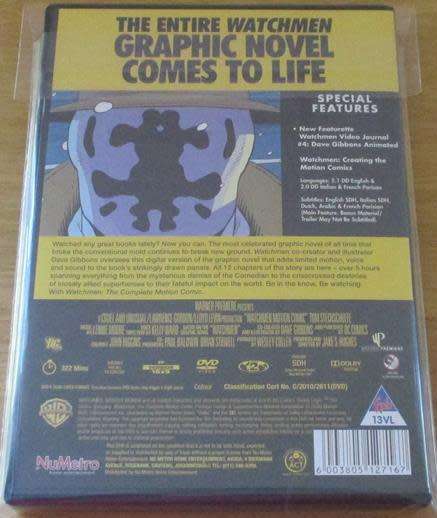 WATCHMEN The Complete Motion Comic 12 Episodes DVD [Shelf H] REGION 2