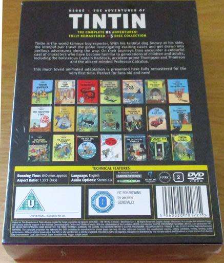 ADVENTURES OF TINTON BOXSET DVD [Shelf H] REGION 2