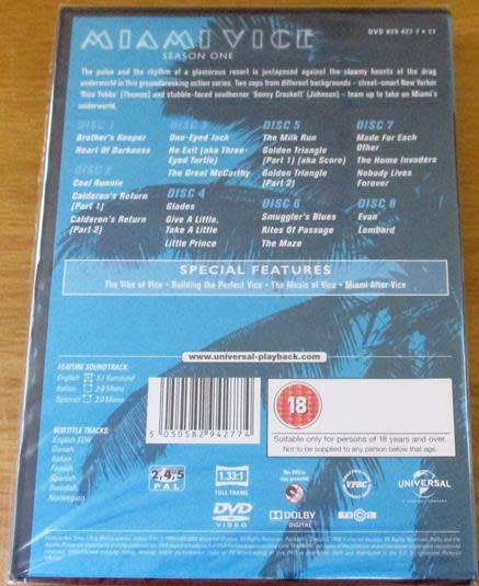 MIAMI VICE SEASON 1 DVD [Shelf H]