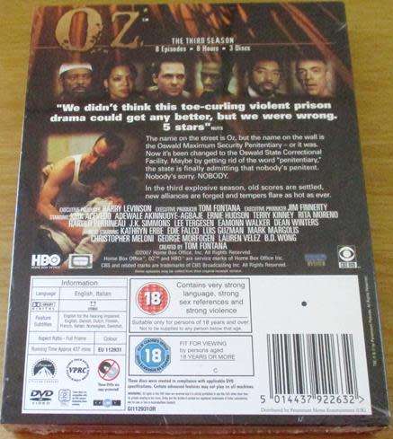 OZ Season 3 DVD [Shelf H]