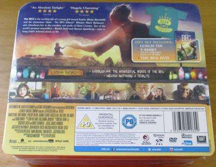 THE BFG LIMITED EDITION GIFT SET DVD+Lunch Tin+T Shirt [Shelf H]