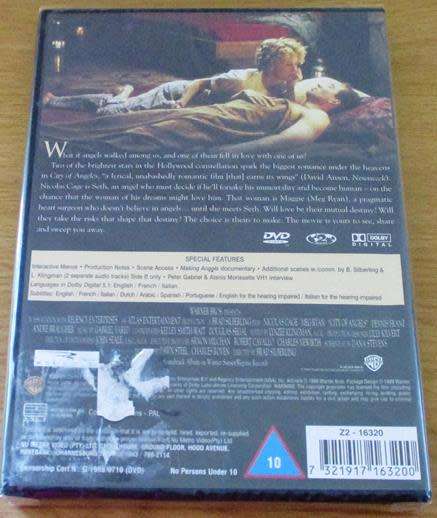 CITY OF ANGELS DVD [Shelf H] REGION 2