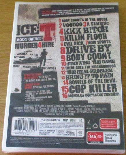 ICE T Body Count Murder 4 Hire DVD [Shelf H]