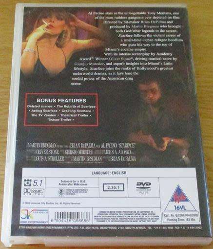 SCARFACE Al Pacino 2xDVD [Shelf H]