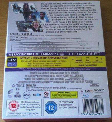 TOTAL RECALL BLU RAY [Shelf H]