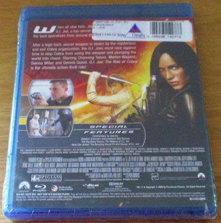 G.I. JOE The Rise of Cobra BLU RAY [Shelf H]