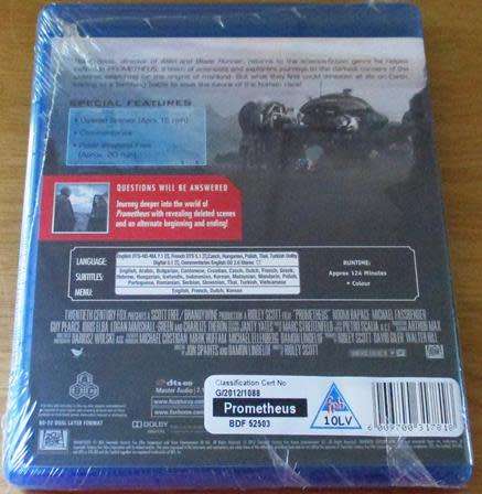 PROMETHEUS BLU RAY [Shelf H]