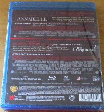 THE CONJURING / ANNABELLE 2 FILM COLLECTION BLU RAY [Shelf H]