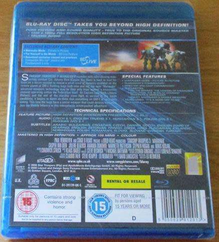 STARSHIP TROOPERS 3 Marauder BLU RAY [Shelf H]