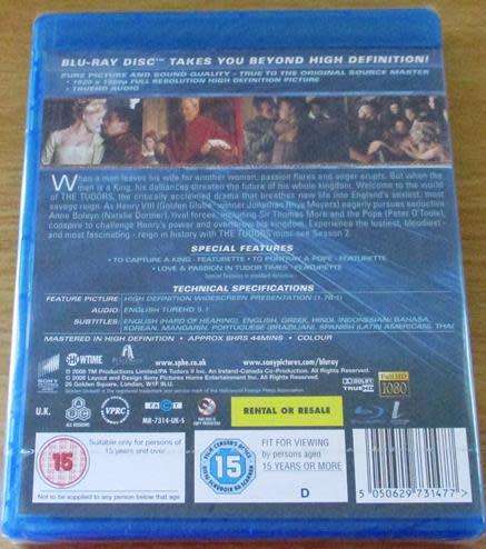 THE TUDORS The Complete Season 2 BLU RAY [Shelf H]