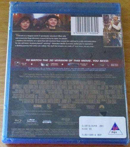 HUGO LIMITED 3D BLU RAY [Shelf H]