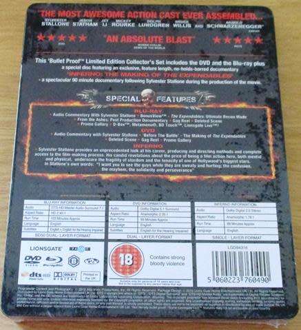 THE EXPENDABLES 3 DISC STEELBOOK BLU RAY [Shelf H]
