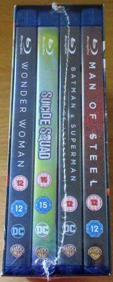 WONDER WOMAN +SUICIDE SQUAD + MAN OF STEEL + BATMAN vs SUPERMAN BLU RAY BOX SET [Shelf H]