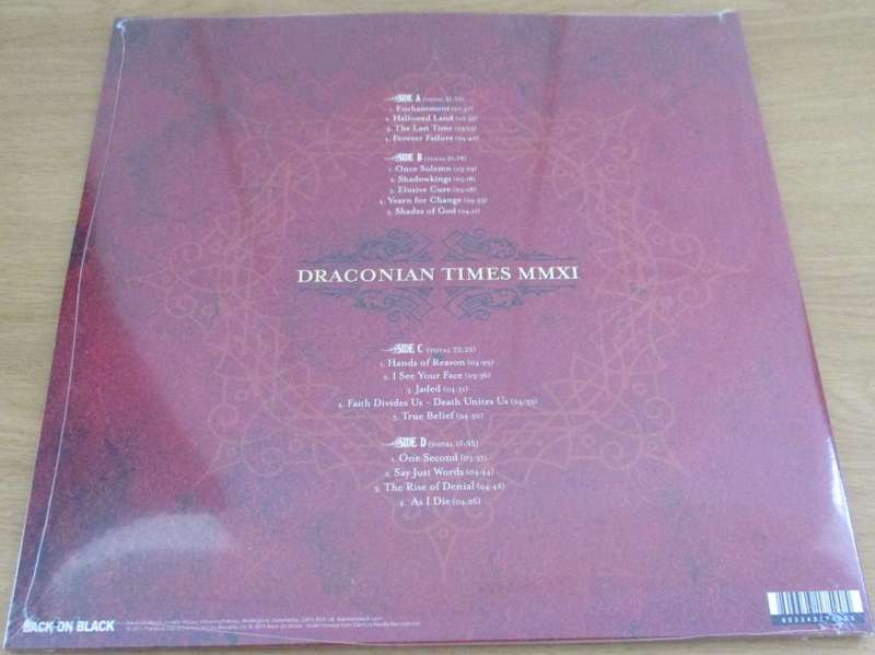 PARADISE LOST Draconian Times MMXI 2xLP VINYL Record