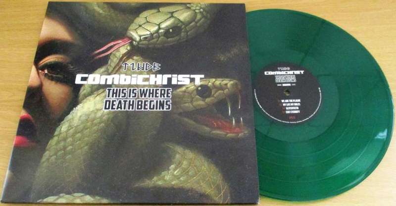 COMBICHRIST This is Where Death Begins CD + RED/GREEN Coloured 2xLP VINYL Record
