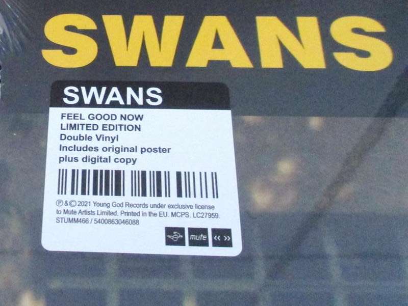 SWANS Feel Good Now 2xLP VINYL RECORD